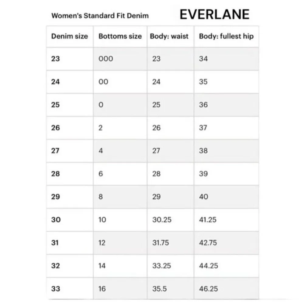Everlane The Original Cheeky Jean  Crop Ankle Cotton High Waisted Size 23